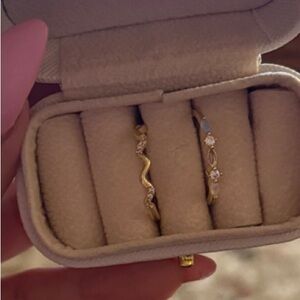 Gold Adjustable Ring Set